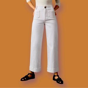 Maeve by Anthropologie The Denim Colette Cropped Wide-Leg Jeans